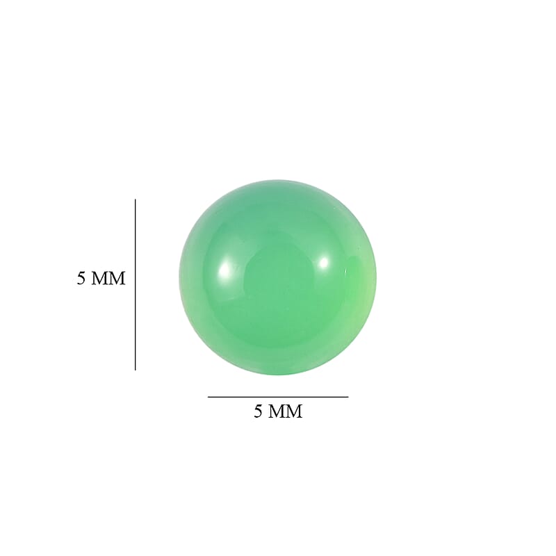 Blue Chalcedony Enhanced Set of 2 (Rnd 5 mm) 1.04 ctw