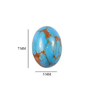 Blue Mojave Turquoise Set of 2 (Ovl 7x5 mm) 0.78 ctw