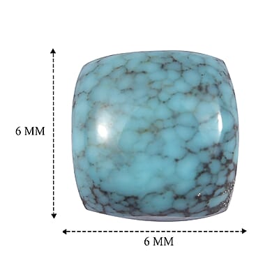 AA Blue Moon Turquoise (Cush 6X6 mm) 0.90 ctw