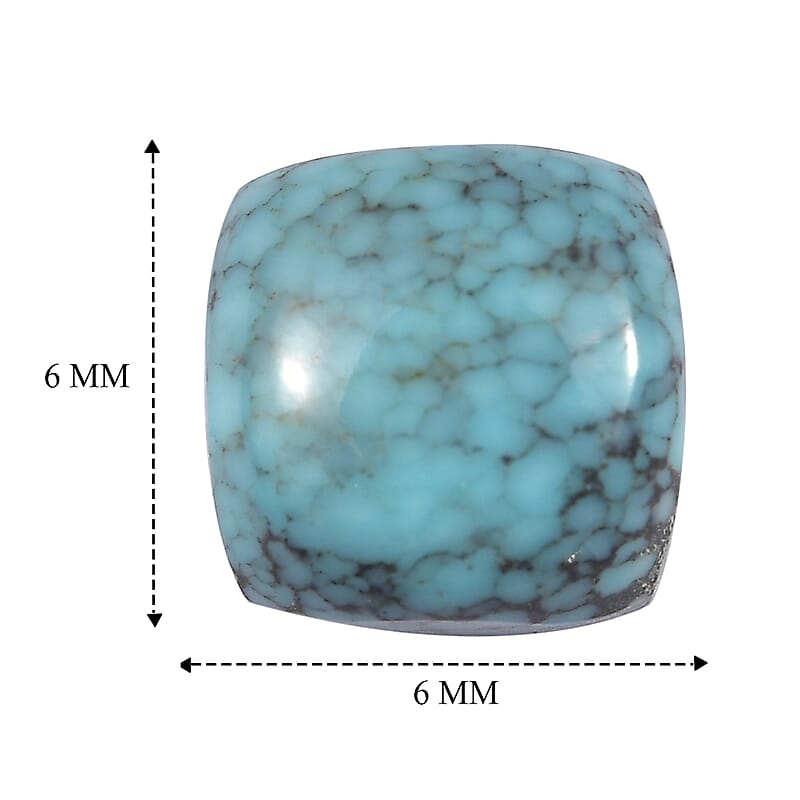 AA Blue Moon Turquoise (Cush 6X6 mm) 0.90 ctw