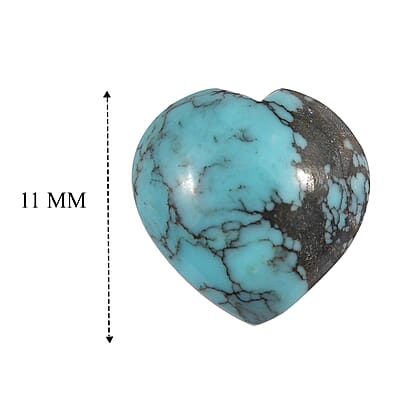AA Blue Moon Turquoise (Hrt 11 mm) 3.93 ctw