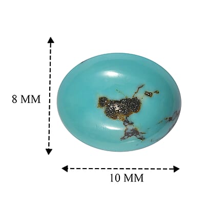 Blue Moon Turquoise (Ovl 10x8 mm) 2.68 ctw