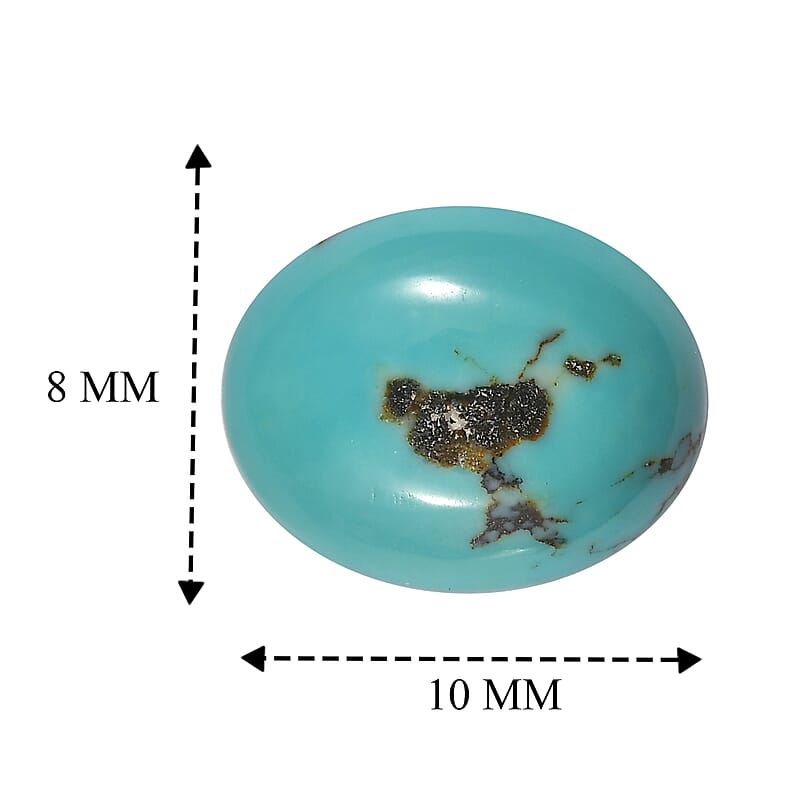 Blue Moon Turquoise (Ovl 10x8 mm) 2.68 ctw