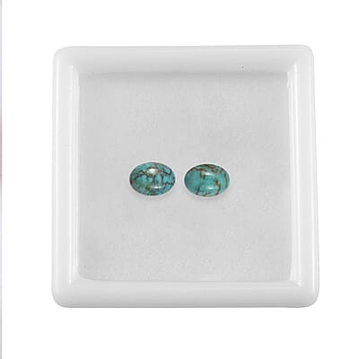 Blue Moon Turquoise Set of 2 (Ovl 7x5 mm) 1.28 ctw