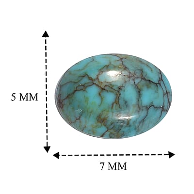 Blue Moon Turquoise Set of 2 (Ovl 7x5 mm) 1.28 ctw