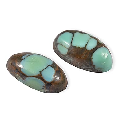 Blue Moon Turquoise Set of 2 (Ovl 8x4 mm) 0.98 ctw