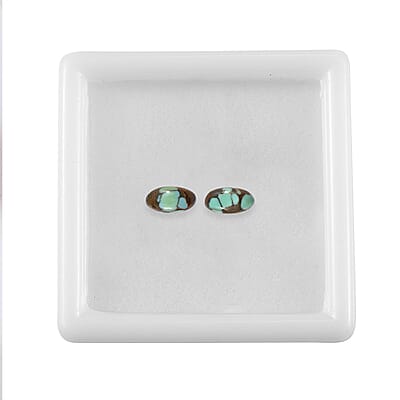 Blue Moon Turquoise Set of 2 (Ovl 8x4 mm) 0.98 ctw