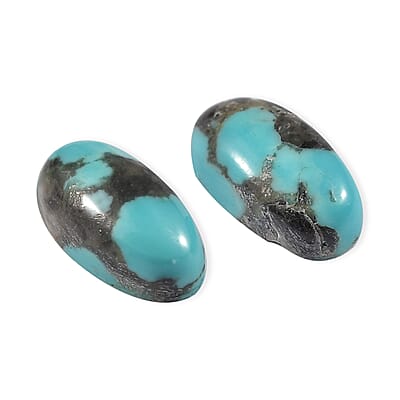 AA Blue Moon Turquoise Set of 2 (Ovl 8x4 mm) 1.35 ctw