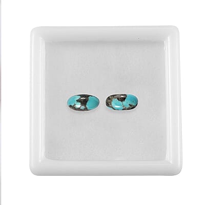 AA Blue Moon Turquoise Set of 2 (Ovl 8x4 mm) 1.35 ctw