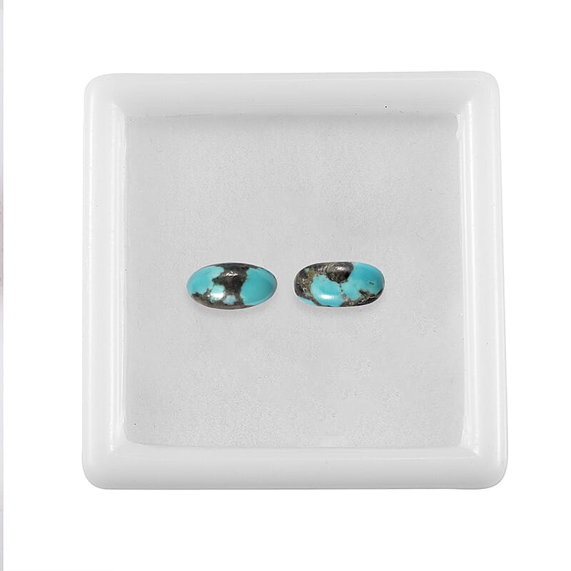 AA Blue Moon Turquoise Set of 2 (Ovl 8x4 mm) 1.35 ctw