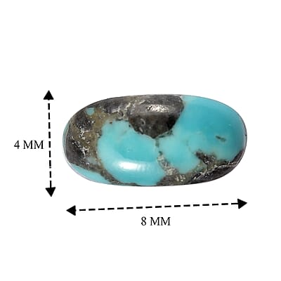 AA Blue Moon Turquoise Set of 2 (Ovl 8x4 mm) 1.35 ctw