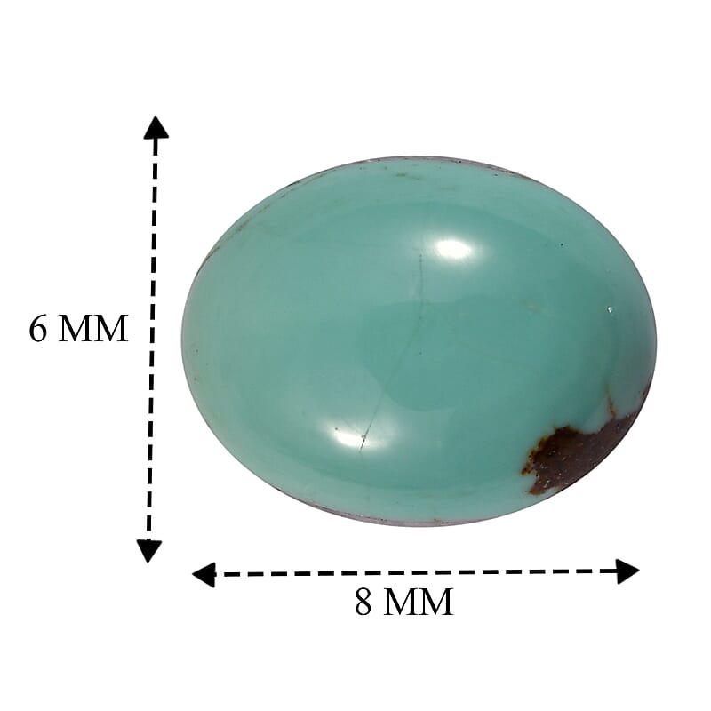 Blue Moon Turquoise (Ovl 8x6 mm) 0.90 ctw