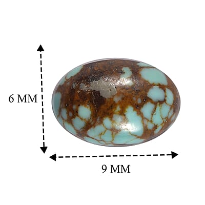 Blue Moon Turquoise (Ovl 9x6 mm) 1.10 ctw