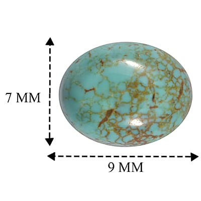 Blue Moon Turquoise (Ovl 9x7 mm) 1.50 ctw