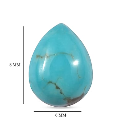 AA Blue Moon Turquoise (Pear 8x6 mm) 0.93 ctw
