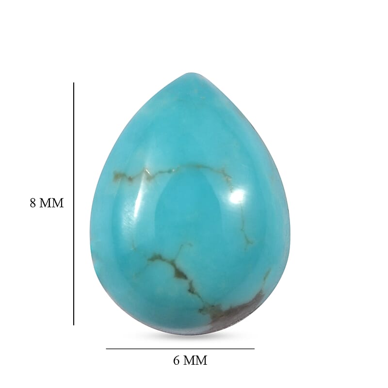 AA Blue Moon Turquoise (Pear 8x6 mm) 0.93 ctw