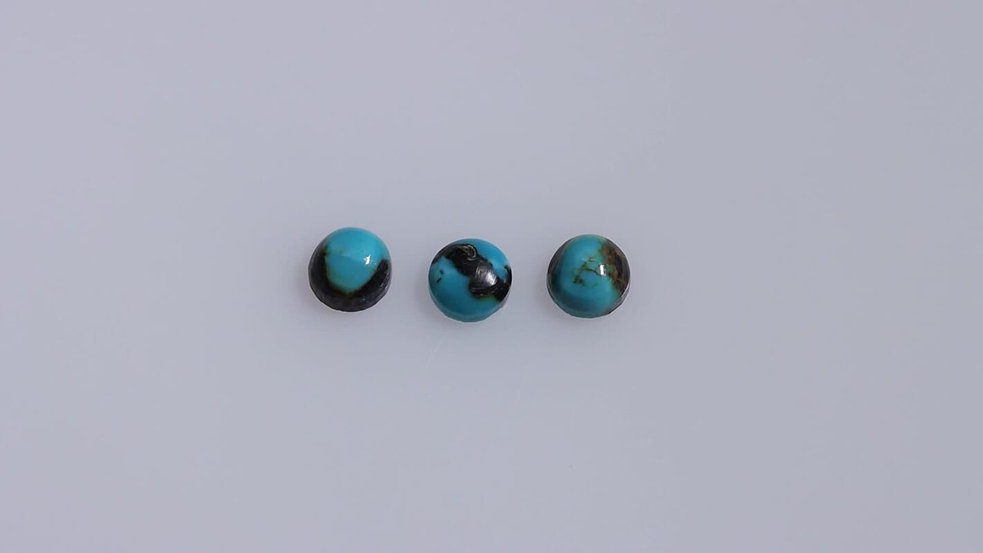 Blue Moon Turquoise Set of 3 (Rnd 5 mm) 1.60 ctw