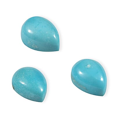 Blue Ridge Turquoise Set of 3 (Pear 7x5 mm) 2.12 ctw