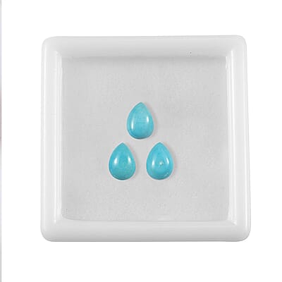 Blue Ridge Turquoise Set of 3 (Pear 7x5 mm) 2.12 ctw