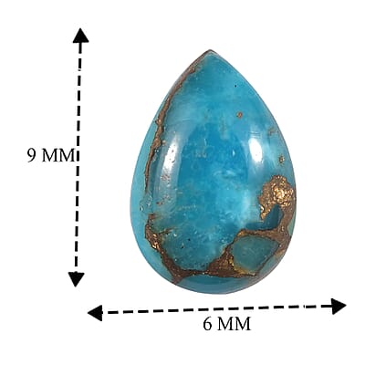 Blue Turquoise (Pear 9x6 mm) 1.05 ctw