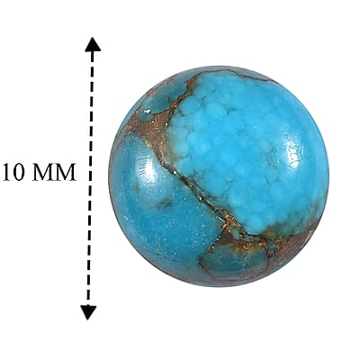 AA Blue Turquoise (Rnd 10 mm) 3.63 ctw