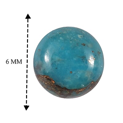 AA Blue Turquoise (Rnd 6 mm) 0.73 ctw