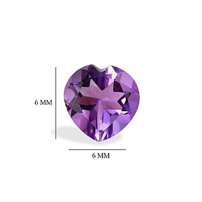 Bolivian Amethyst Set of 3 (Hrt 6 mm) 2.13 ctw