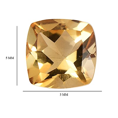AA Citrine Set of 2 (Cush 5x5 mm) 1.02 ctw