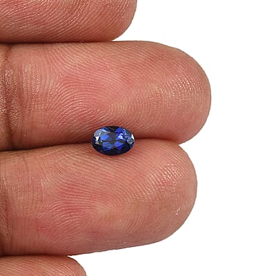 Lab Created Blue Sapphire Set of 4 (Ovl 6x4 mm) 2.28 ctw