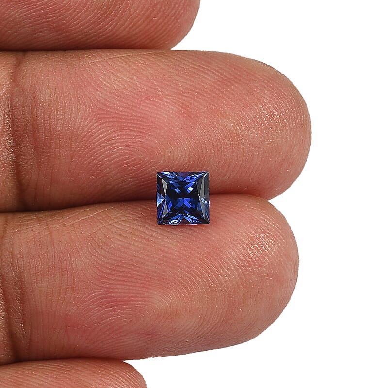 Lab Created Blue Sapphire (Sqr 5 mm) 1.32 ctw