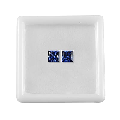 Lab Created Blue Sapphire (Sqr 5 mm) 1.32 ctw