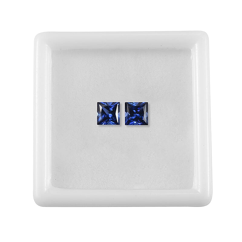 Lab Created Blue Sapphire (Sqr 5 mm) 1.32 ctw