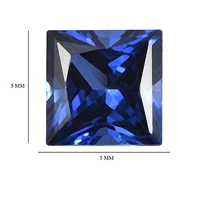 Lab Created Blue Sapphire (Sqr 5 mm) 1.32 ctw