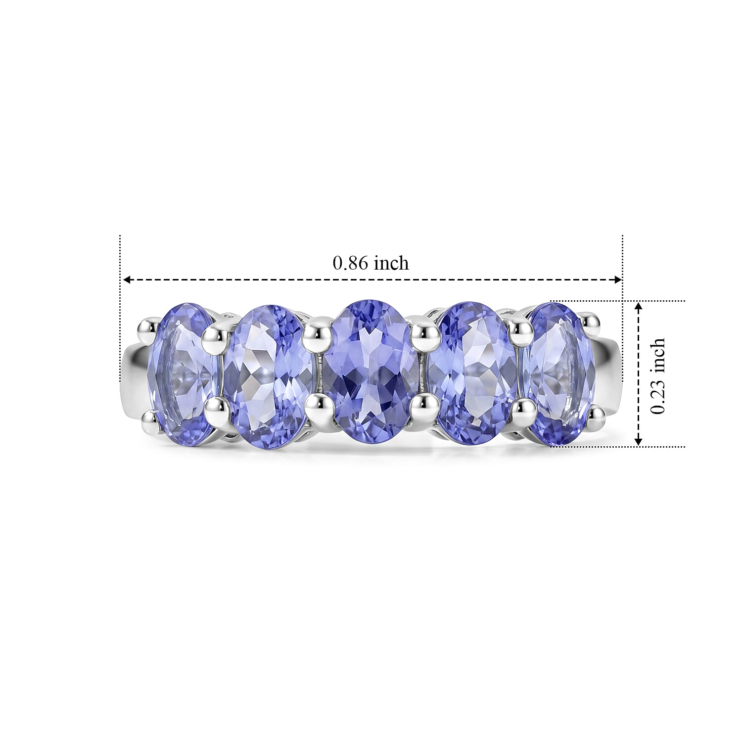 Tanzanite 2.00 ctw Ring in Sterling Silver (Size 7.0)