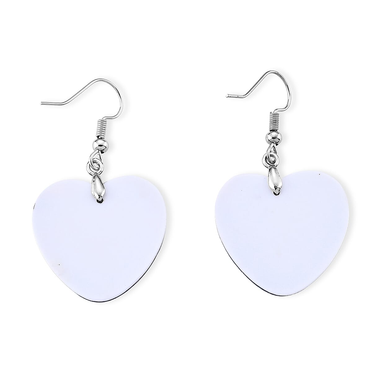 Abalone Shell Dangle Earrings in Silvertone