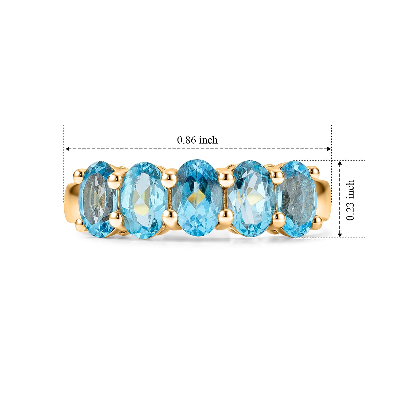 Blue Topaz 1.75 ctw Ring in Sterling Silver (Size 8.0)