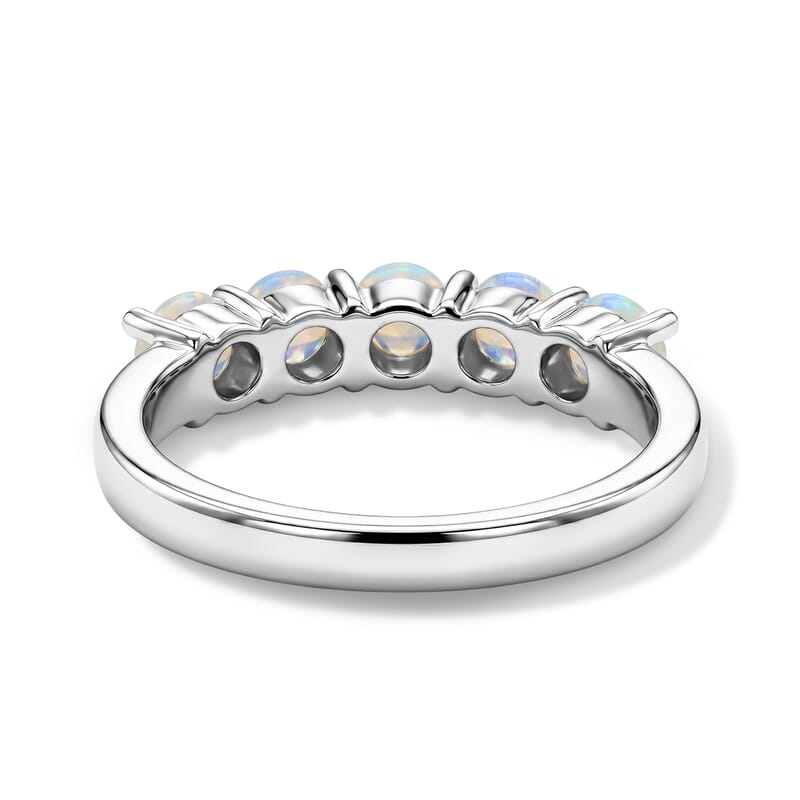 Five Sphere Moonstone 1.25 ctw Ring in Sterling Silver (Size 8)