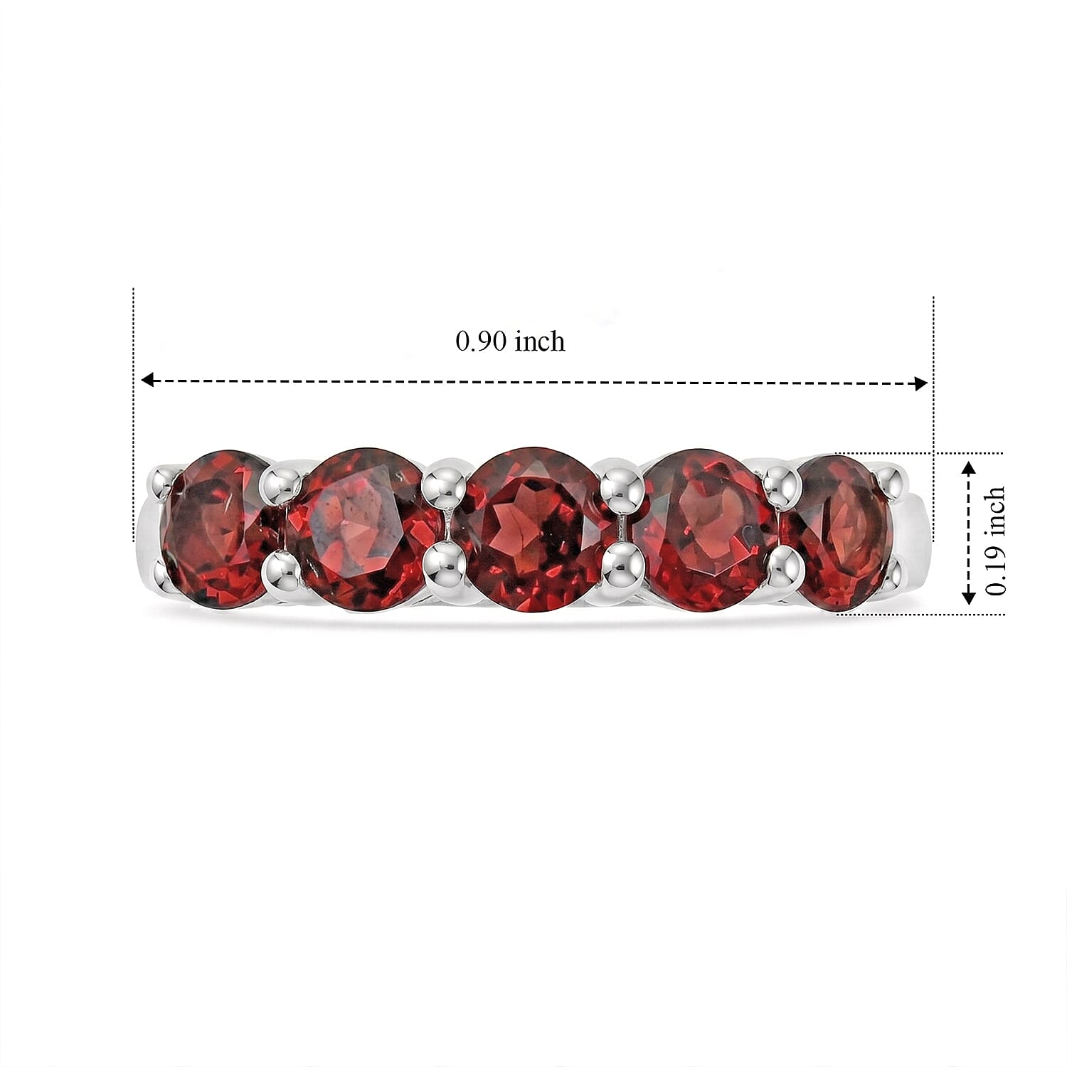 Mozambique Garnet 1.25 ctw Ring in Sterling Silver (Size 8.0)