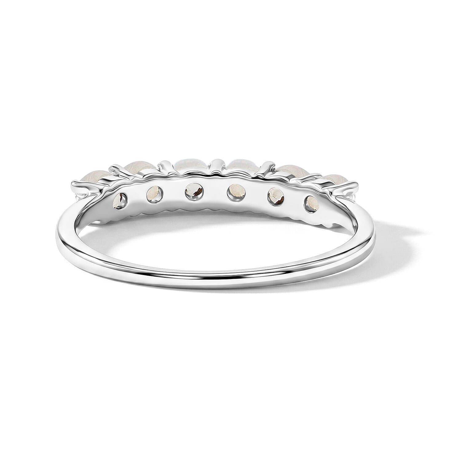 White MoonstoneRing in Sterling Silver (Size 7.0)
