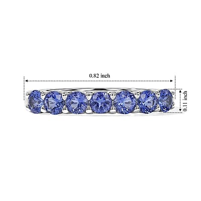Tanzanite Ring in Sterling Silver (Size 9.0)