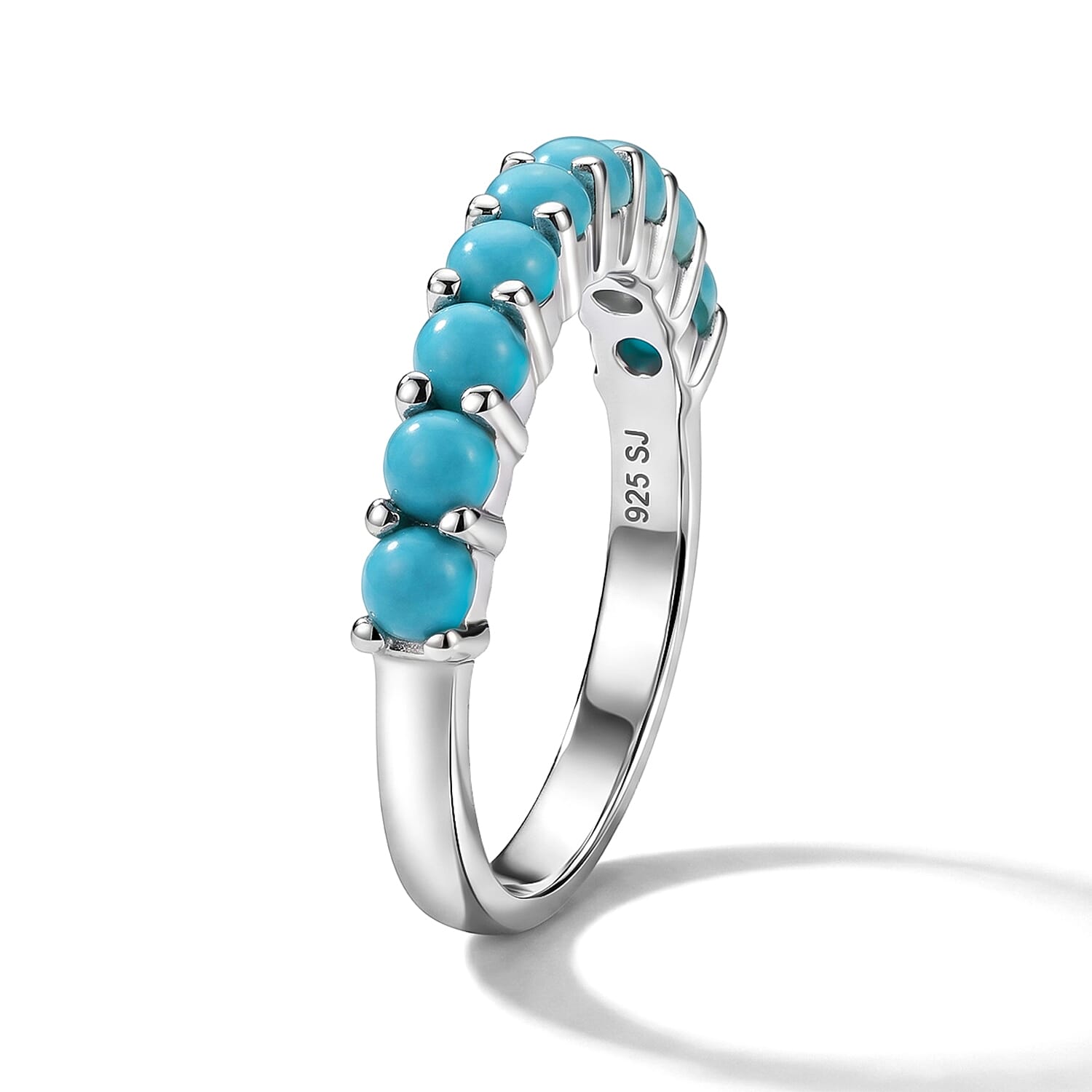 Turquoise 0.90 ctw Ring in Sterling Silver (Size 8.0)