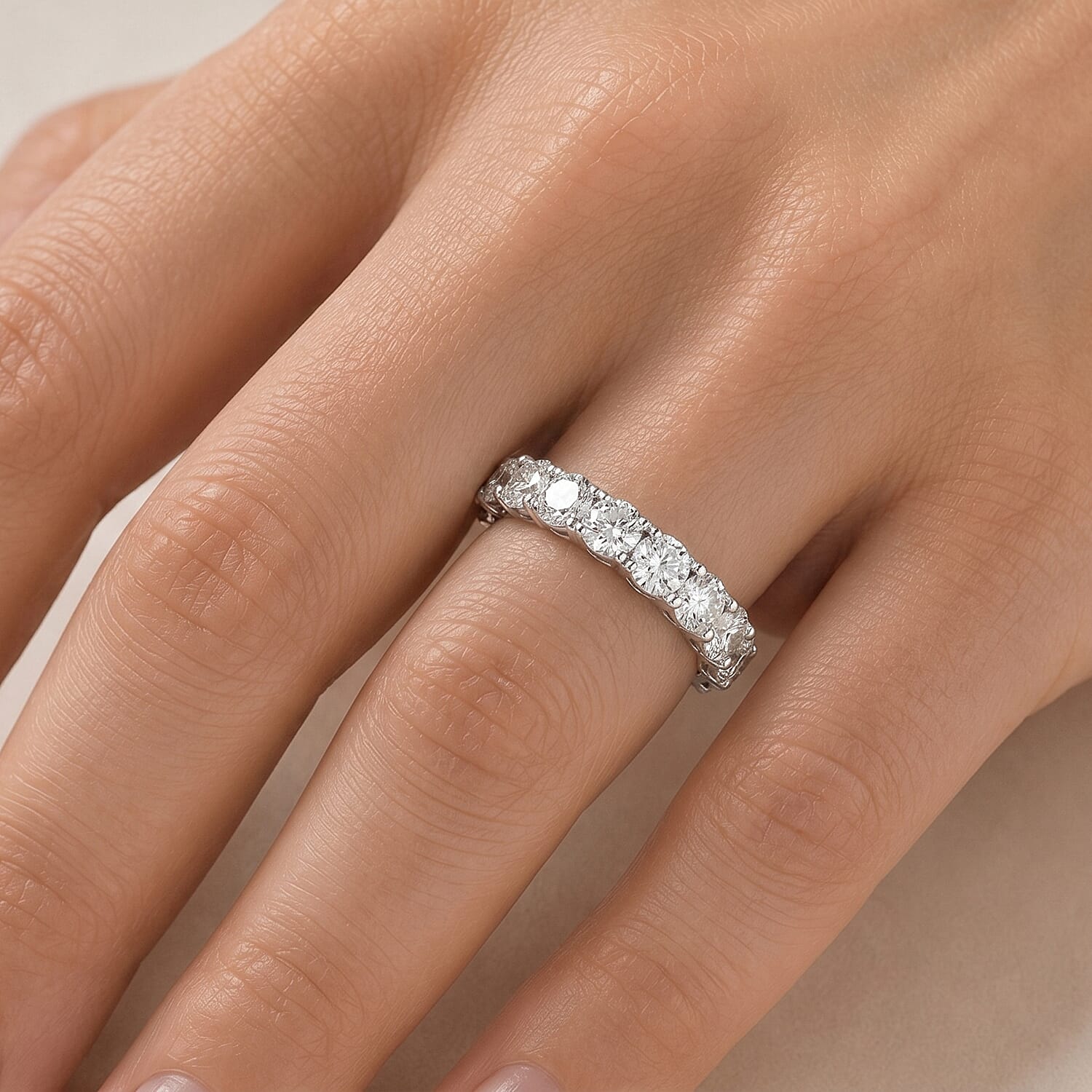 Simulated Diamond 2.25 ctw Ring in Sterling Silver (Size 11.0)
