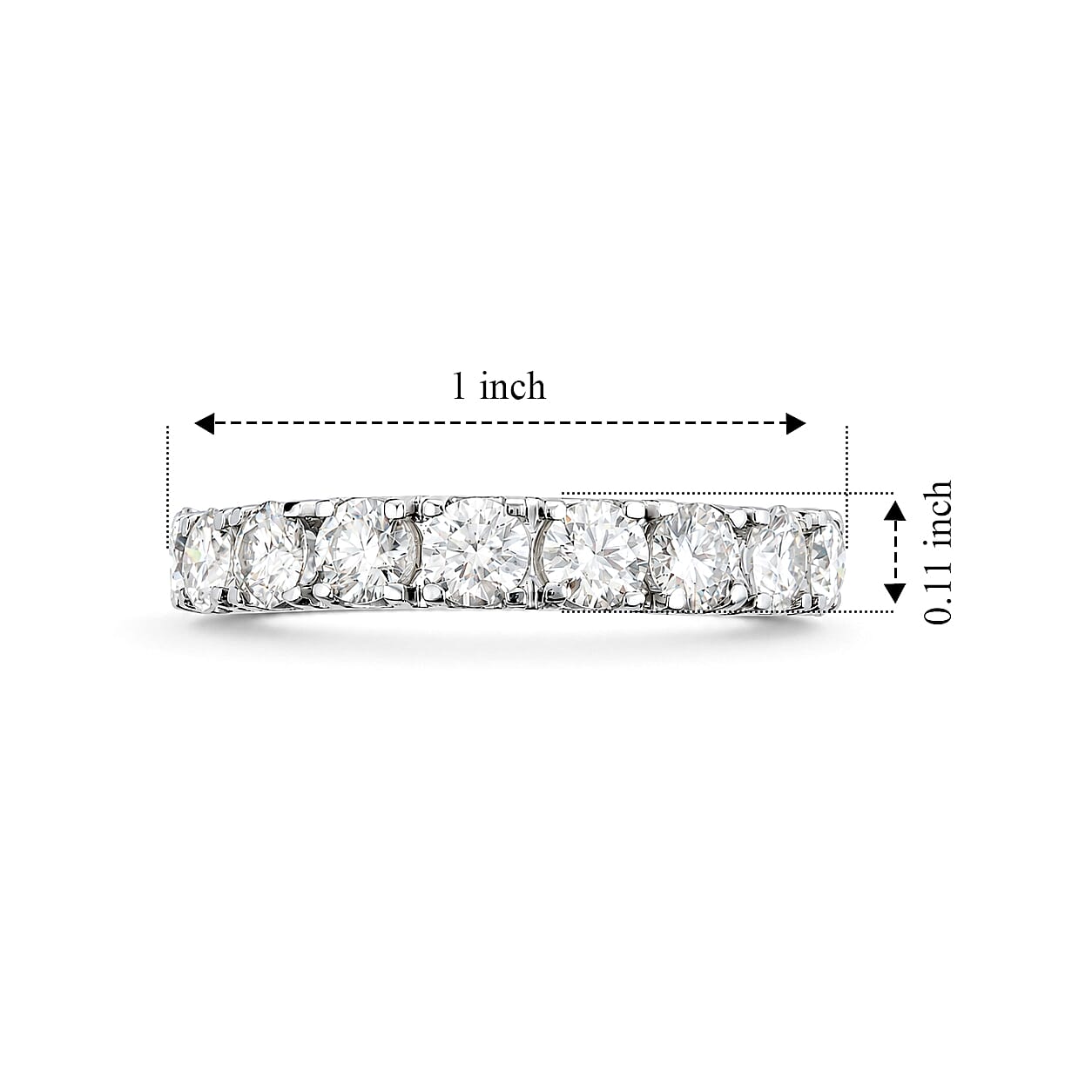 Simulated Diamond 2.25 ctw Ring in Sterling Silver (Size 11.0)