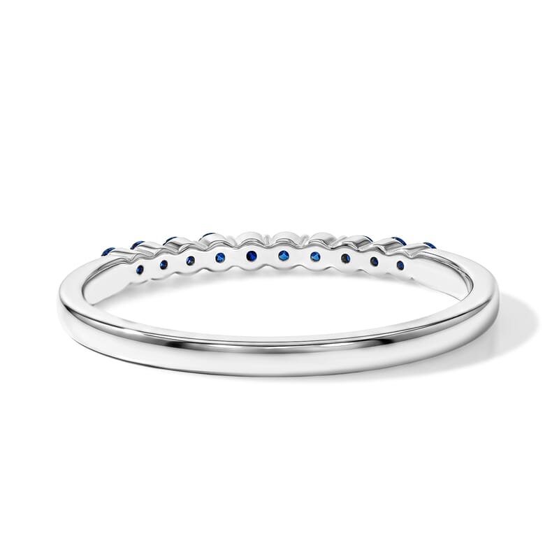 Simulated Blue Diamond Ring in Sterling Silver (Size 8.0)