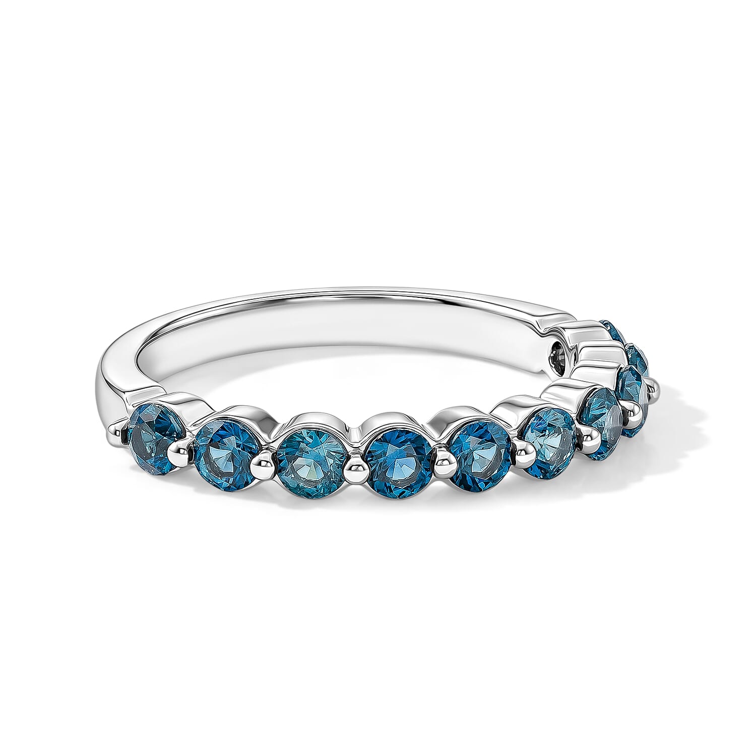 Teal Quartz 0.90 ctw Ring in Sterling Silver (Size 7.0)