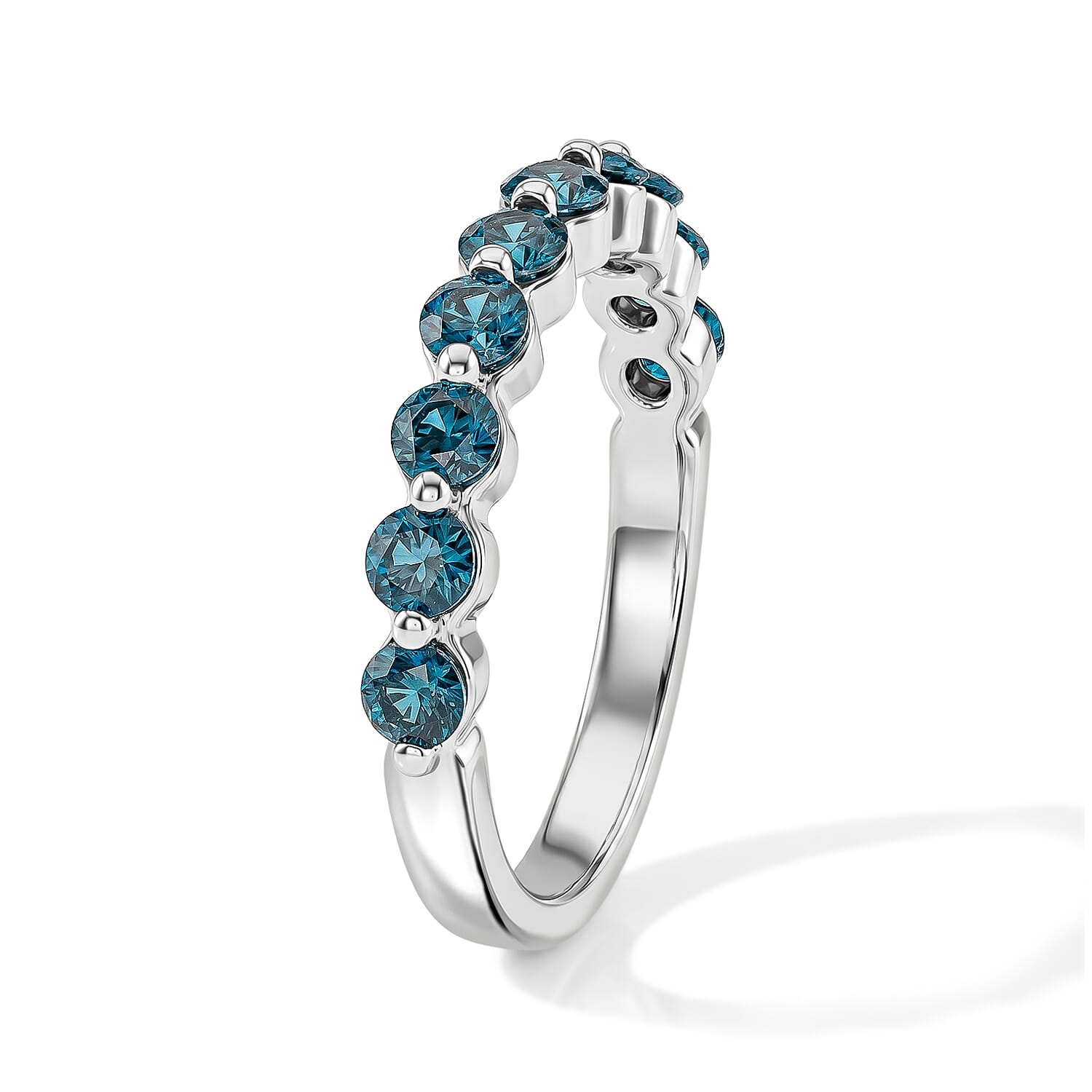 Teal Quartz 0.90 ctw Ring in Sterling Silver (Size 7.0)
