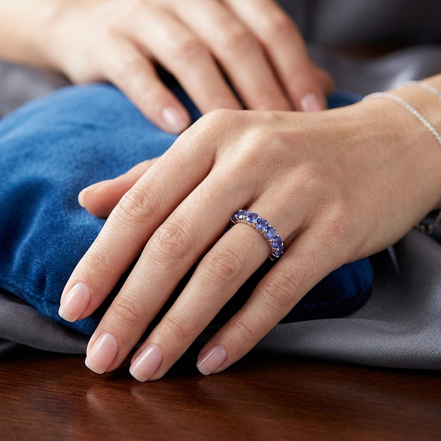 Tanzanite 1.00 ctw Ring in Sterling Silver (Size 7.0)