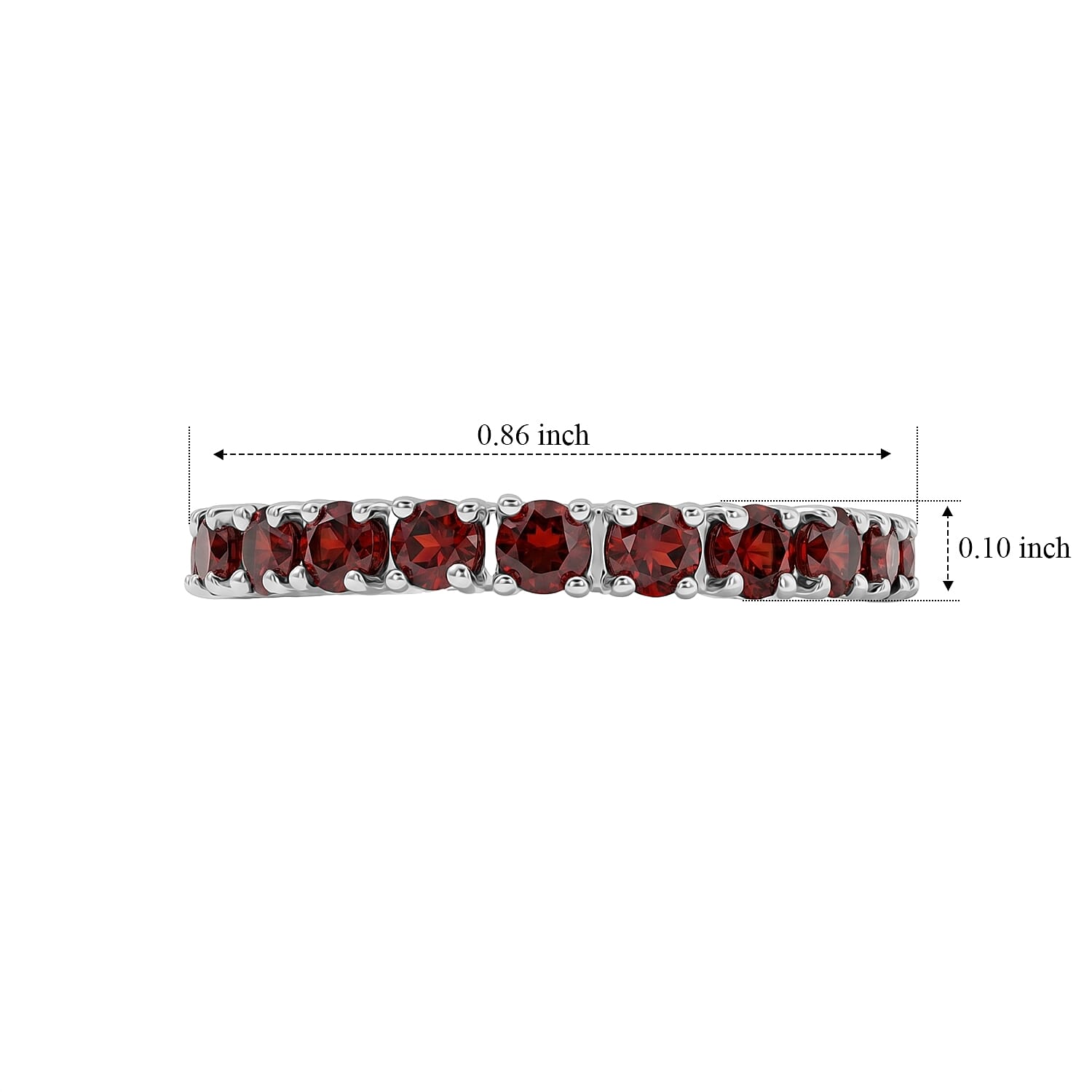 Mozambique Garnet 1.00 ctw Ring in Sterling Silver (Size 7.0)