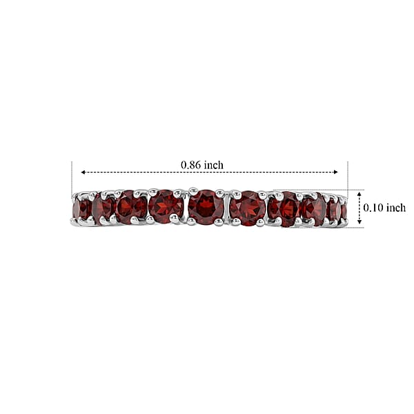 Mozambique Garnet 1.00 ctw Ring in Sterling Silver (Size 7.0)