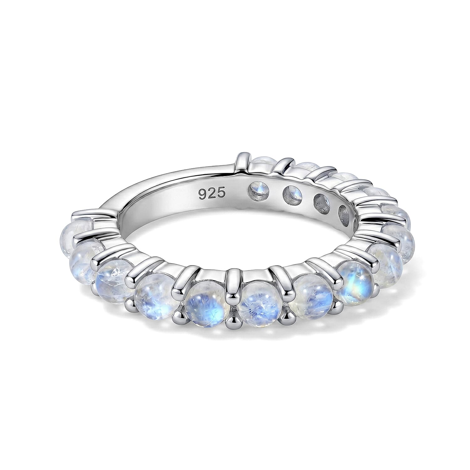 Whtie Moonstone 1.65 ctw Ring in Sterling Silver (Size 7.0)